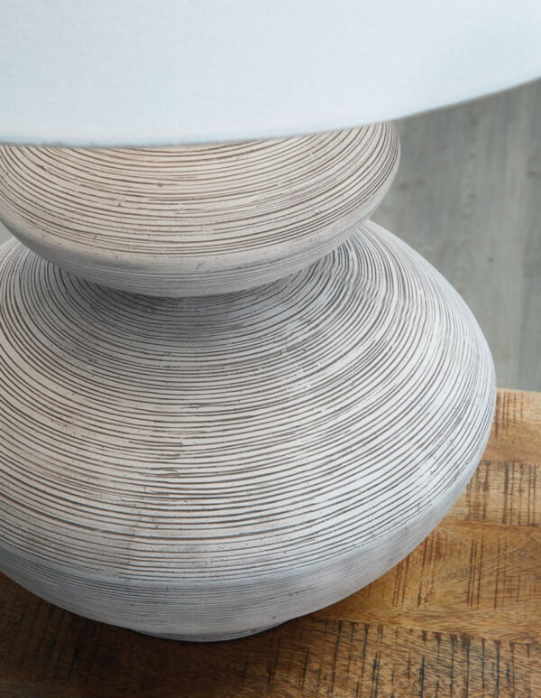 Brickdon - Distressed White - Poly Table Lamp - Image 4