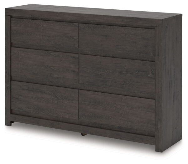 Fraluna - Charcoal - Six Drawer Dresser - Image 2