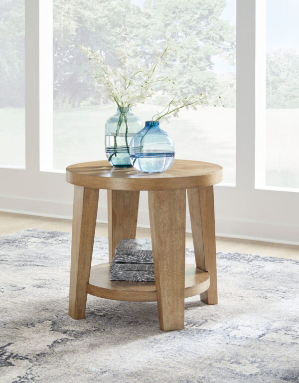 Kristiland - Light Brown - Round End Table - Image 4