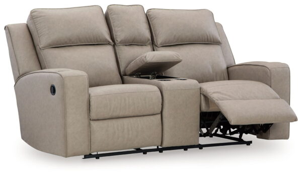Lavenhorne - Pebble - Dbl Rec Loveseat W/Console - Image 4