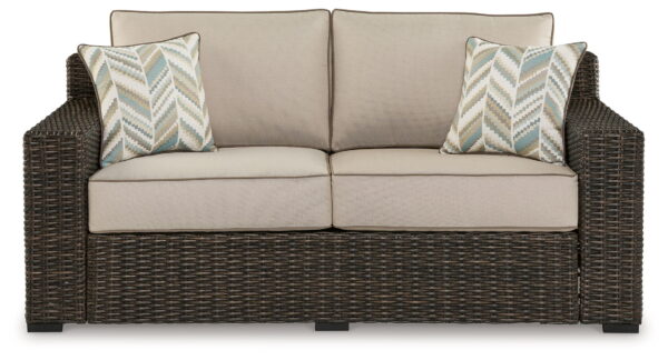 Coastline Bay - Brown - Loveseat W/Cushion - Image 3