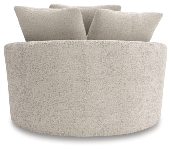 Cuddle Plush - Arctic - Oversized Swivel Accent Chair - Image 4