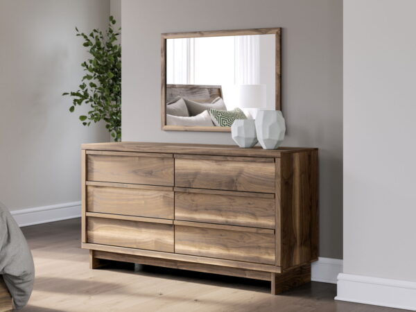 Chirason - Brown - Six Drawer Dresser And Mirror - Image 2