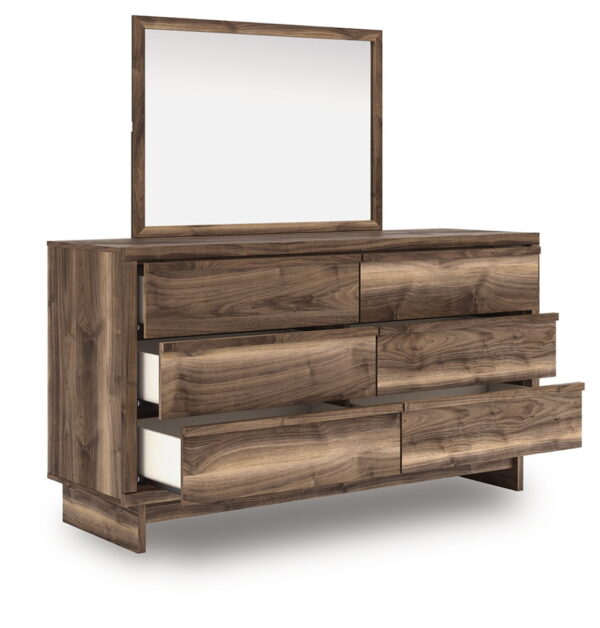 Chirason - Brown - Six Drawer Dresser And Mirror - Image 3