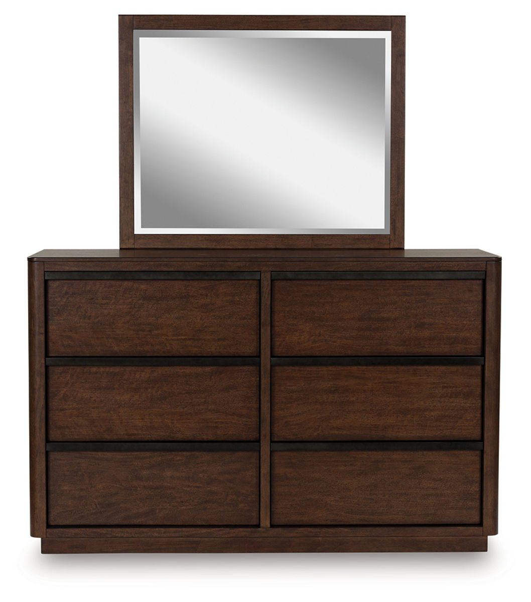 Dilenno - Dark Brown - Dresser And Mirror - Image 2