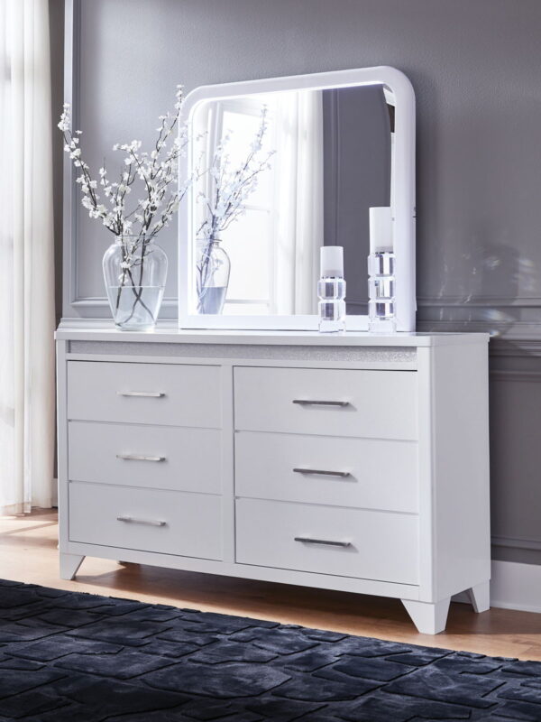 Jarlee - White - Dresser And Mirror - Image 4