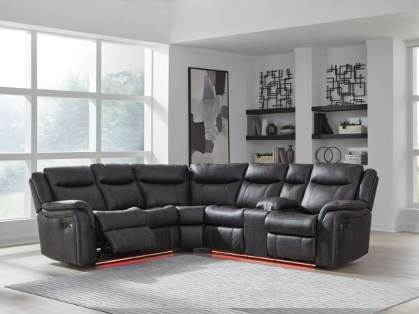 Sultan Meadow - Carbon - 2-Piece Reclining Sectional - Image 2