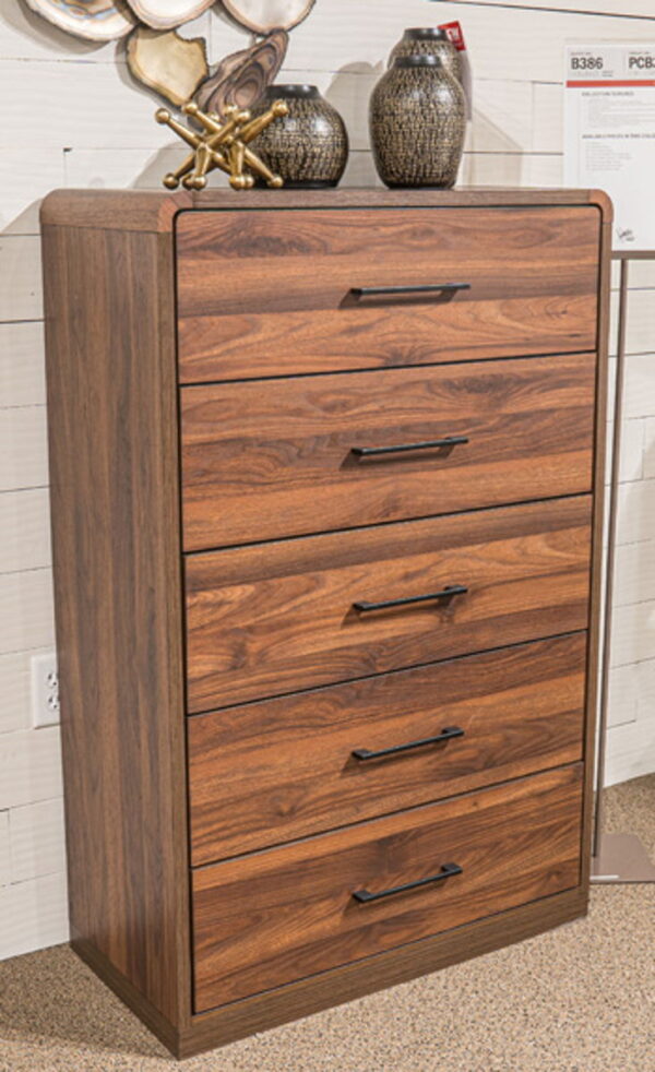 Fortlorn - Walnut Brown - Five Drawer Chest