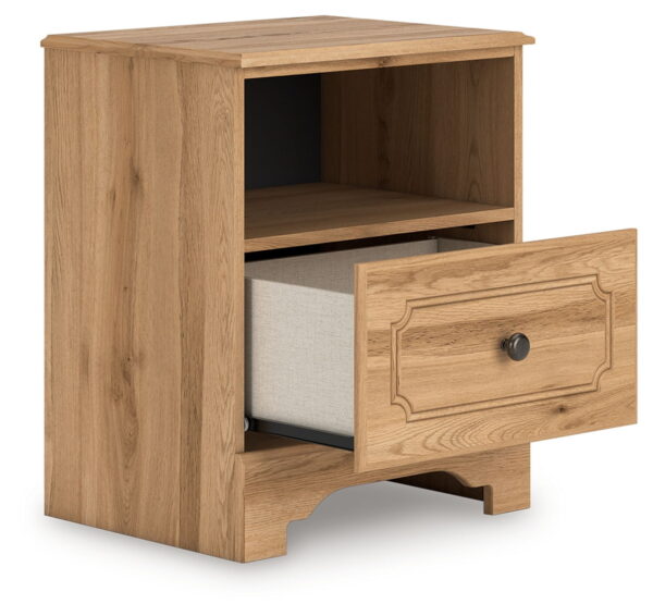 Aleaport - Warm Brown - One Drawer Night Stand - Image 3