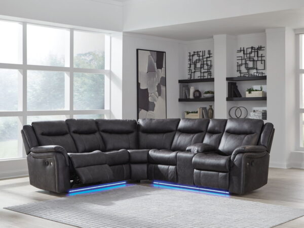 Sultan Meadow - Carbon - 2-Piece Reclining Sectional - Image 4
