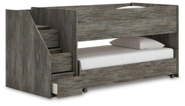 Frandern - Gray - Twin Over Twin Loft Bed - Image 3