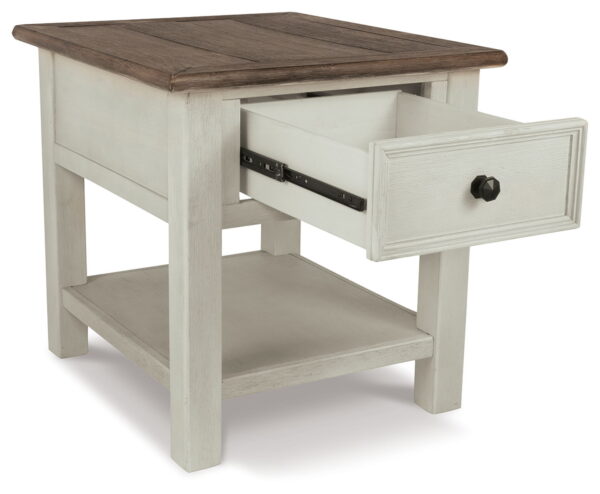 Bolanburg - White / Brown / Beige - Rectangular End Table - Image 4