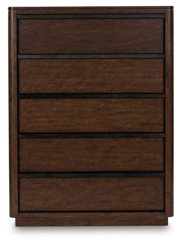 Dilenno - Dark Brown - Five Drawer Chest - Image 2