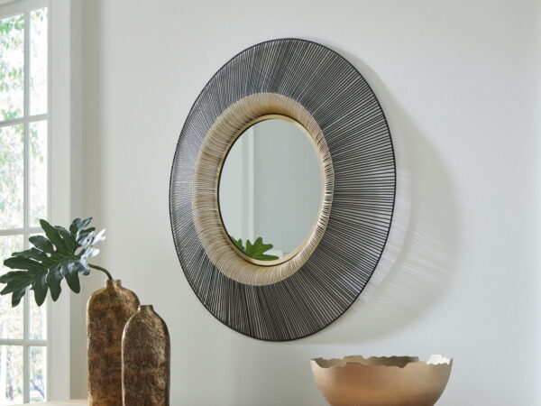 Dallmen - Black / Gold Finish - Accent Mirror - Image 3