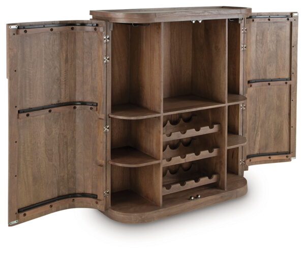 Landermont - Medium Brown - Bar Cabinet - Image 3