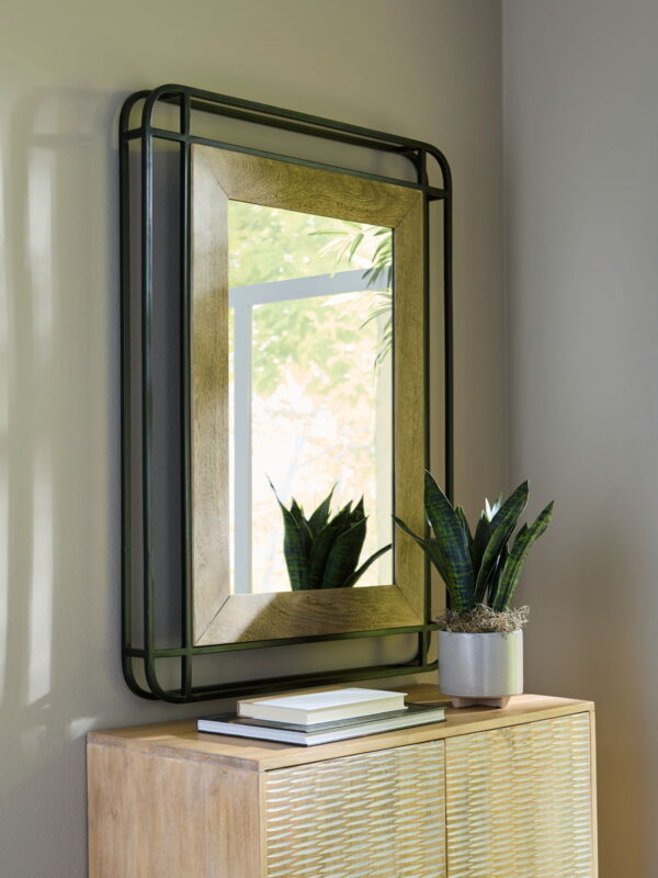 Beelman - Black / Brown - Accent Mirror - Image 2