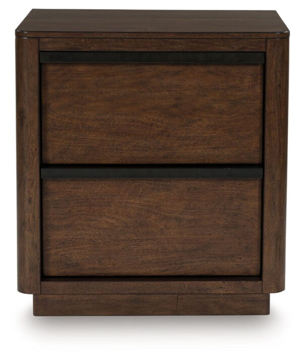 Dilenno - Dark Brown - Two Drawer Night Stand - Image 3