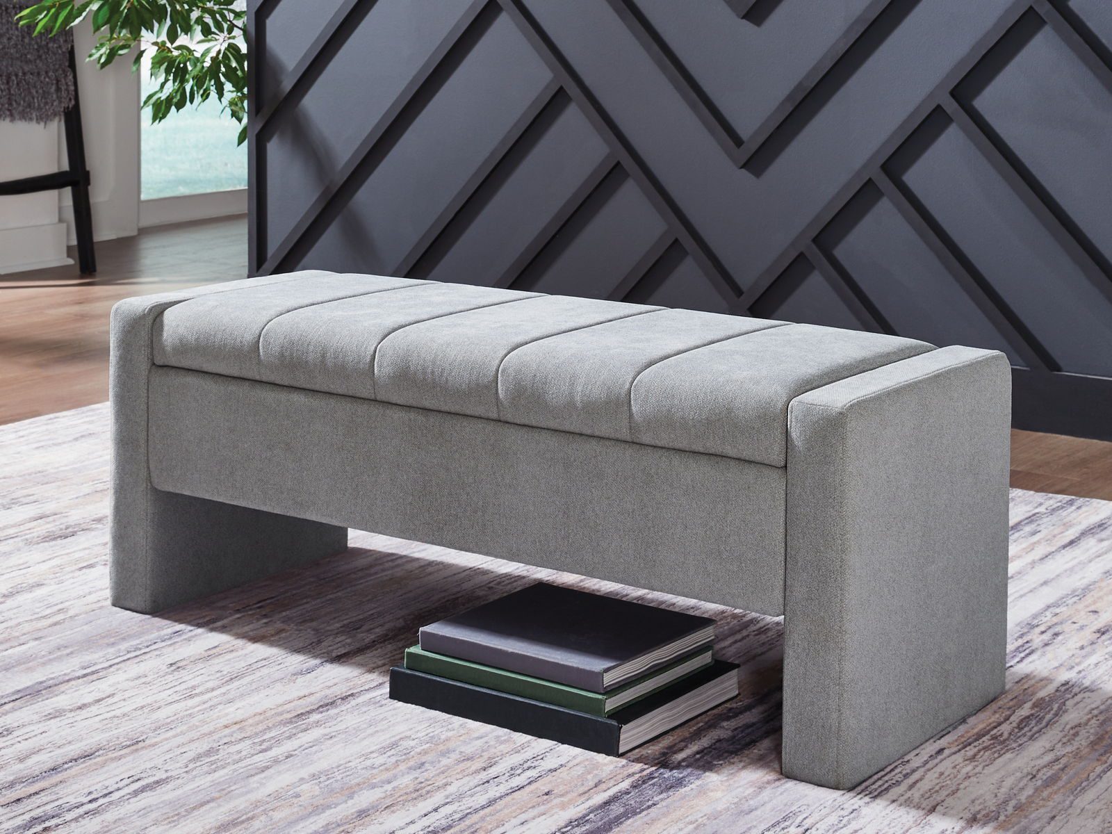 Akselman - Gray - Storage Bench - Image 4