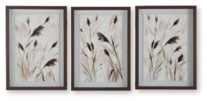 Honslow - Brown / Black / White - Wall Art Set (Set of 3)