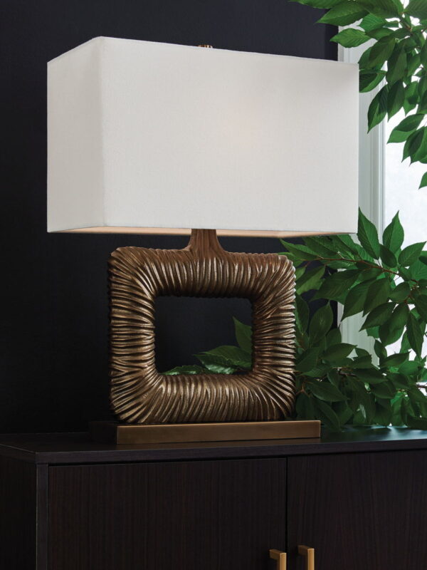 Garronby - Antique Brass Finish - Metal Table Lamp - Image 3