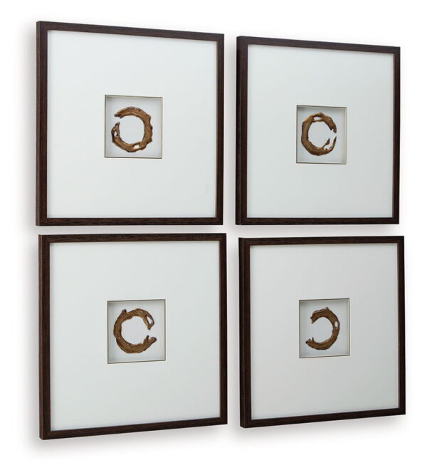 Dallbourne - White / Gold Finish - Wall Art Set (Set of 4) - Image 3