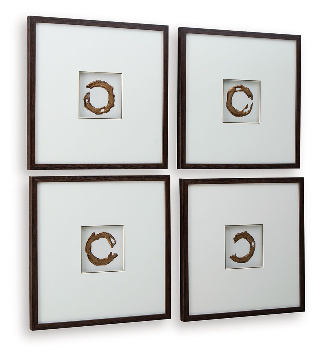 Dallbourne - White / Gold Finish - Wall Art Set (Set of 4) - Image 3