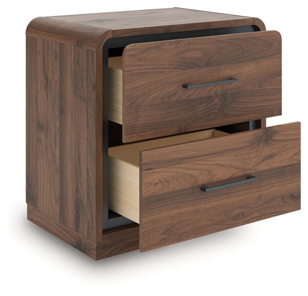 Fortlorn - Walnut Brown - Two Drawer Night Stand - Image 4