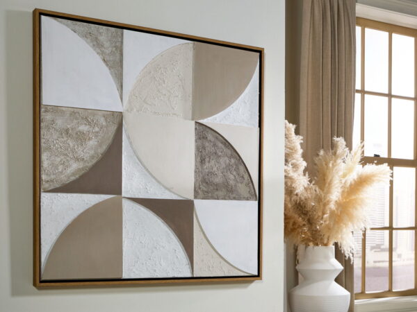 Harelman - Tan / Taupe / White - Wall Art - Image 3