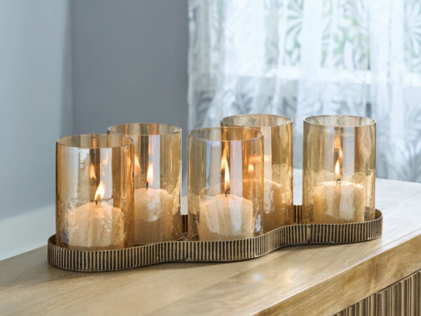 Evereton - Antique Gold Finish - Candle Holder - Image 4