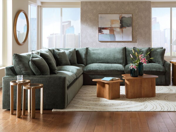 Carriage View - Jade - 3-Piece Sectional - Image 2