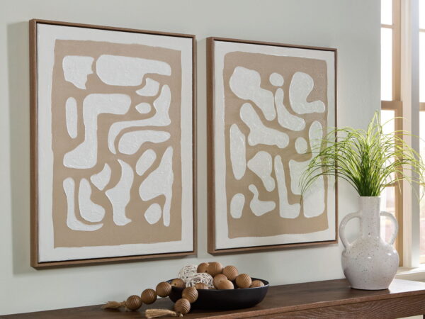 Waldett - Beige / White - Wall Art Set (Set of 2) - Image 3