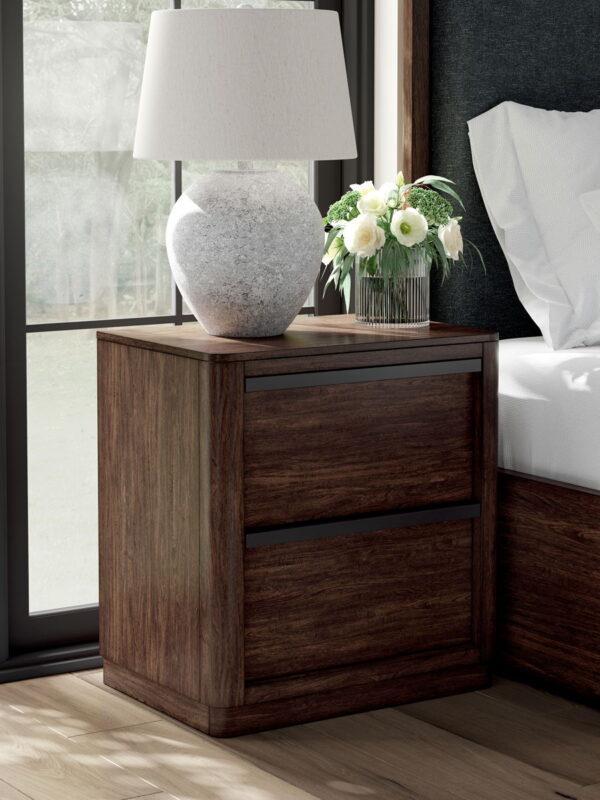Dilenno - Dark Brown - Two Drawer Night Stand - Image 4
