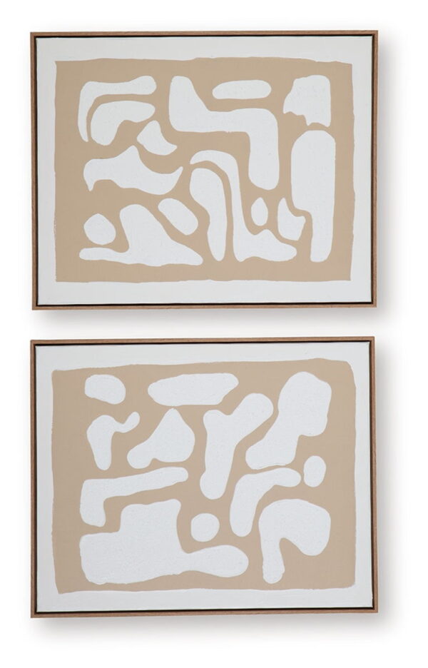 Waldett - Beige / White - Wall Art Set (Set of 2) - Image 4