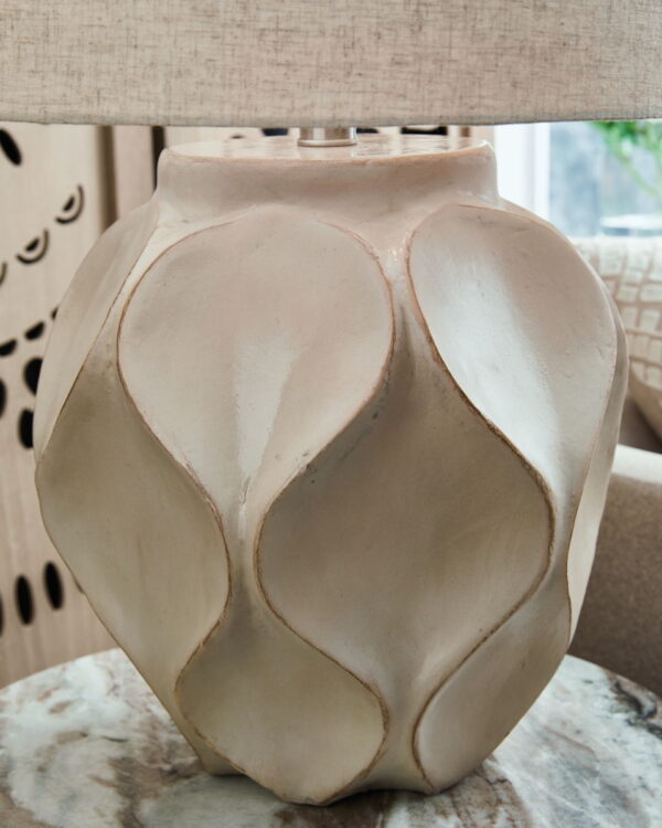 Edselham - Distressed Cream - Paper Table Lamp - Image 4