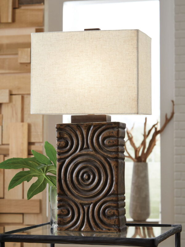 Heathbury - Antique Brown - Paper Table Lamp - Image 4