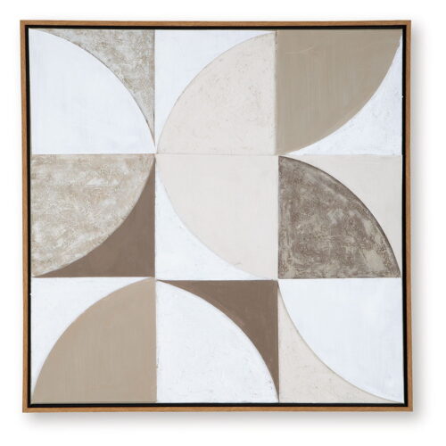 Harelman - Tan / Taupe / White - Wall Art