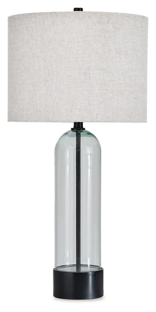 Kerrbrook - Clear / Black - Glass Table Lamp