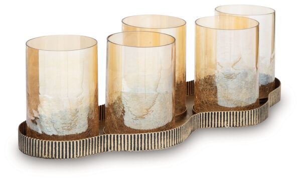Evereton - Antique Gold Finish - Candle Holder - Image 3
