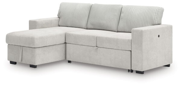 Wohlen - Alloy - 2-Piece Sectional With Pop Up Sleeper And LAF Corner Chaise