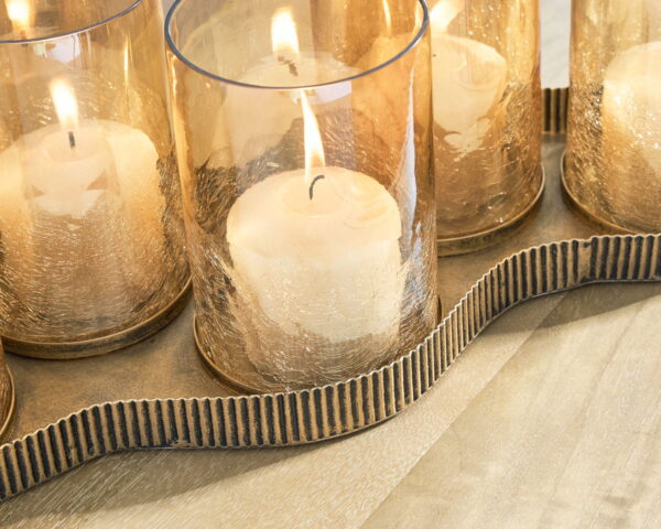Evereton - Antique Gold Finish - Candle Holder - Image 2