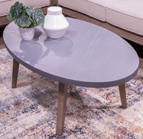Harmony Headlands - Natural / Gray - Oval Cocktail Table