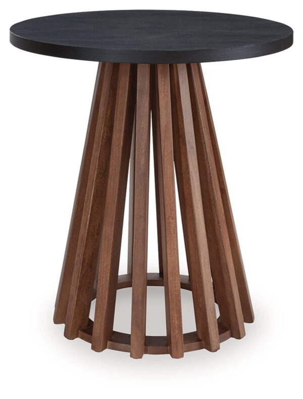 Kallari - Warm Brown / Black - Round End Table - Image 4