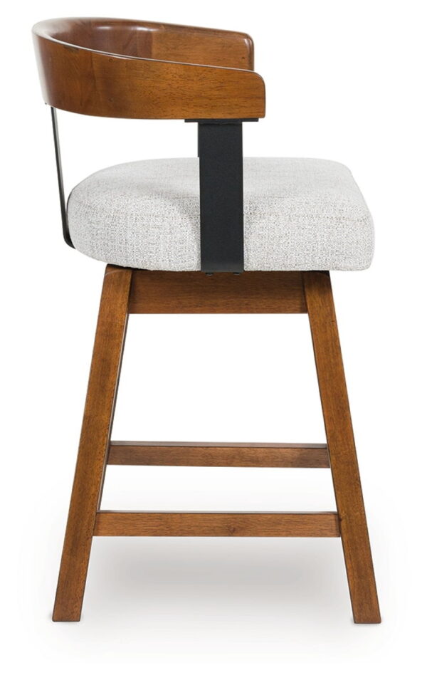 Ralene - Medium Brown - Upholstered Swivel Barstool (Set of 2) - Image 2