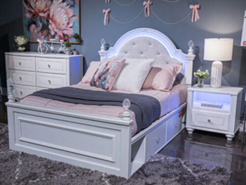 Kozlani - White - Full Upholstered Panel Headboard