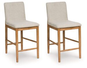 Isanti - Light Brown - Upholstered Barstool (Set of 2)