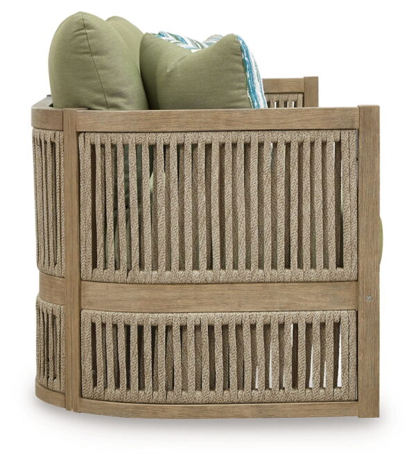 Serena Shores - Beige / Green - Sofa With Cushion - Image 4