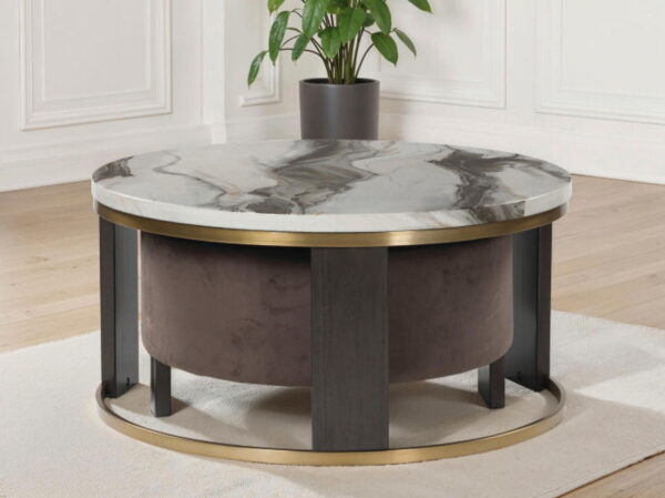 Jazmore - Brown / Brass Finish - Nesting Cocktail Tables (Set of 2) - Image 4