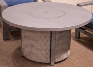 Half Moon Beach - Gray - Round Fire Pit Table