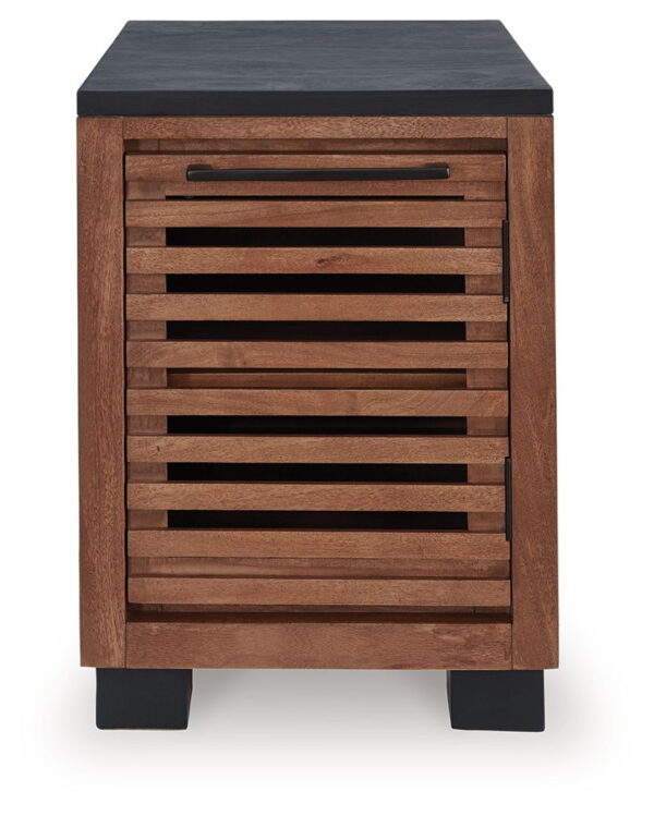 Kallari - Warm Brown / Black - Chair Side End Table - Image 3