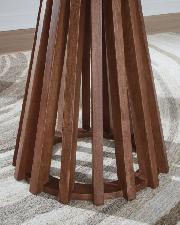 Kallari - Warm Brown / Black - Round End Table - Image 2